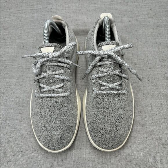 Allbirds Wool Runner Shoes Dapper Grey & Cream Wool Sustainably Made Women's 8 - Picture 4 of 10